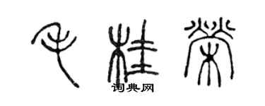 陳聲遠毛桂榮篆書個性簽名怎么寫