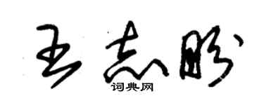 朱錫榮王志盼草書個性簽名怎么寫