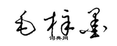 梁錦英毛梓墨草書個性簽名怎么寫