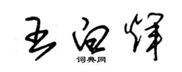 朱錫榮王白輝草書個性簽名怎么寫