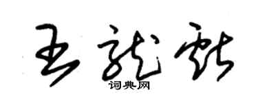 朱錫榮王龍獻草書個性簽名怎么寫