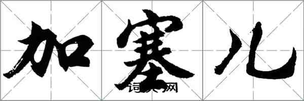 胡問遂加塞兒行書怎么寫