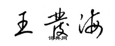 梁錦英王發海草書個性簽名怎么寫