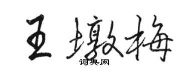 駱恆光王墩梅行書個性簽名怎么寫