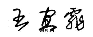 朱錫榮王宜霏草書個性簽名怎么寫