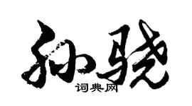 胡問遂孫驍行書個性簽名怎么寫