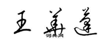 梁錦英王華蓬草書個性簽名怎么寫