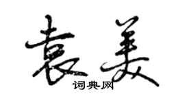 曾慶福袁美行書個性簽名怎么寫