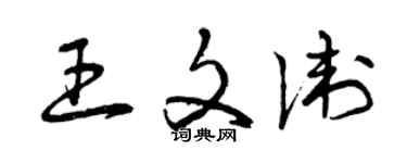 曾慶福王文衛草書個性簽名怎么寫