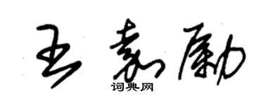 朱錫榮王嘉勵草書個性簽名怎么寫