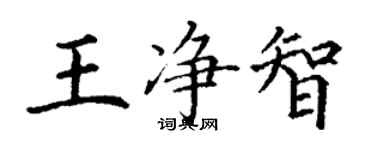 丁謙王淨智楷書個性簽名怎么寫