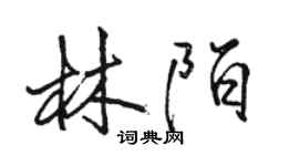 駱恆光林陌行書個性簽名怎么寫