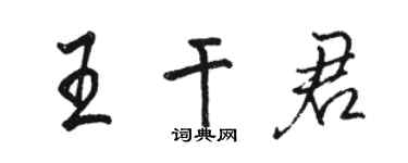 駱恆光王乾君行書個性簽名怎么寫