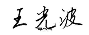 王正良王光波行書個性簽名怎么寫