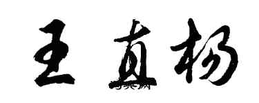 胡問遂王直楊行書個性簽名怎么寫