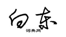 朱錫榮向東草書個性簽名怎么寫