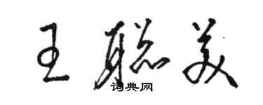 駱恆光王聰美草書個性簽名怎么寫