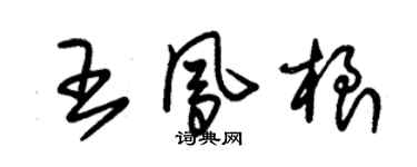 朱錫榮王鳳根草書個性簽名怎么寫