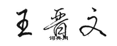 駱恆光王晉文行書個性簽名怎么寫