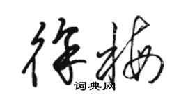 駱恆光徐梅草書個性簽名怎么寫