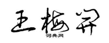 曾慶福王梅開草書個性簽名怎么寫