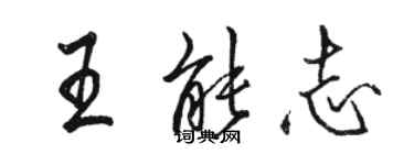 駱恆光王能志行書個性簽名怎么寫