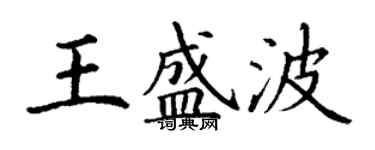 丁謙王盛波楷書個性簽名怎么寫