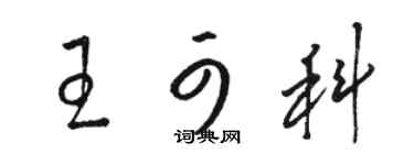 駱恆光王可科草書個性簽名怎么寫