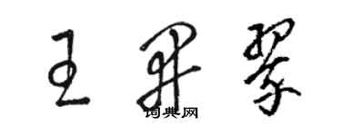 駱恆光王開翠草書個性簽名怎么寫