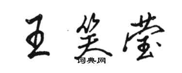 駱恆光王笑瑩行書個性簽名怎么寫