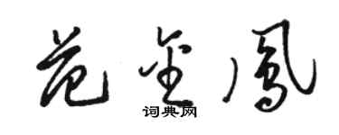 駱恆光範金鳳草書個性簽名怎么寫