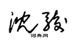 朱錫榮沈駿草書個性簽名怎么寫