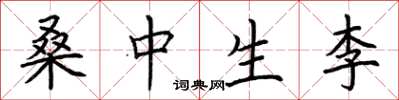 荊霄鵬桑中生李楷書怎么寫