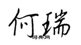 王正良何瑞行書個性簽名怎么寫