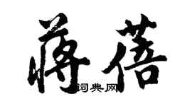 胡問遂蔣蓓行書個性簽名怎么寫