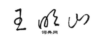 駱恆光王明山草書個性簽名怎么寫