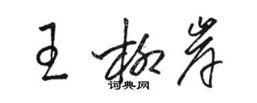 駱恆光王柳岸草書個性簽名怎么寫