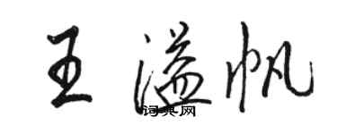 駱恆光王溢帆行書個性簽名怎么寫