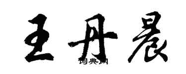 胡問遂王丹晨行書個性簽名怎么寫