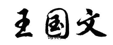 胡問遂王國文行書個性簽名怎么寫