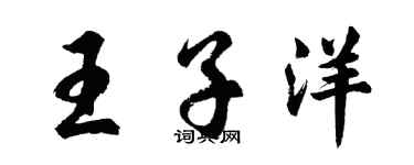 胡問遂王子洋行書個性簽名怎么寫