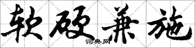 胡問遂軟硬兼施行書怎么寫