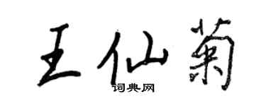 王正良王仙菊行書個性簽名怎么寫