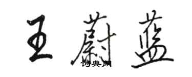 駱恆光王蔚藍行書個性簽名怎么寫