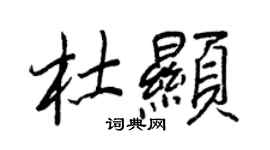 王正良杜顯行書個性簽名怎么寫