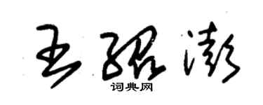 朱錫榮王紹澎草書個性簽名怎么寫