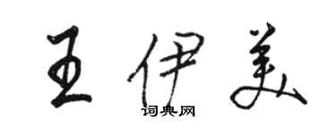 駱恆光王伊美行書個性簽名怎么寫