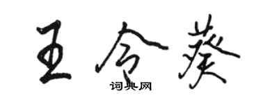 駱恆光王令葵行書個性簽名怎么寫