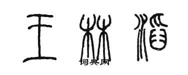 陳墨王林滔篆書個性簽名怎么寫