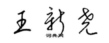 梁錦英王新堯草書個性簽名怎么寫